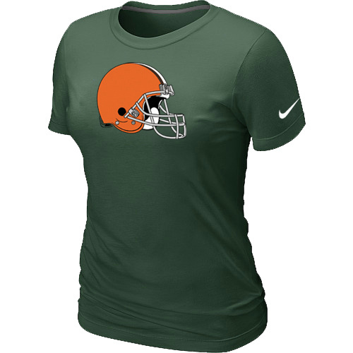  Cleveland Browns D- Green Womens Logo TShirt 59 