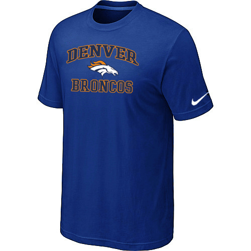  Denver Broncos Heart& Soul Blue TShirt 77 