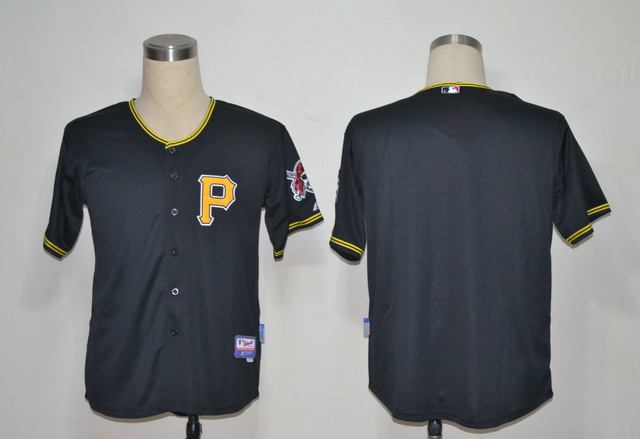 Pittsburgh Pirates #0 Blank Jersey - Black