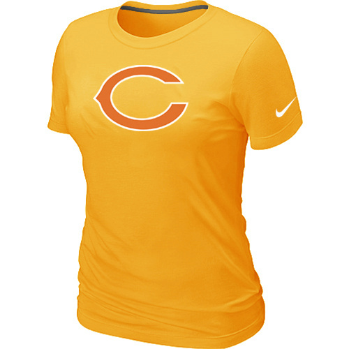  Chicago Bears Yellow Womens Logo TShirt 102 
