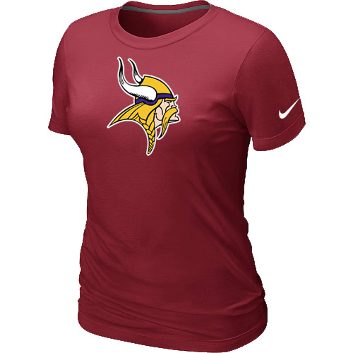  Minnesota Vikings Red Womens Logo TShirt 73 