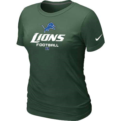  Detroit Lions D- Green Womens Critical Victory TShirt 59 