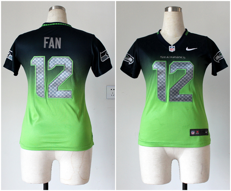 Women Nike Seattle Seahawks #12 Fan Drift Fashion II Women Jersey