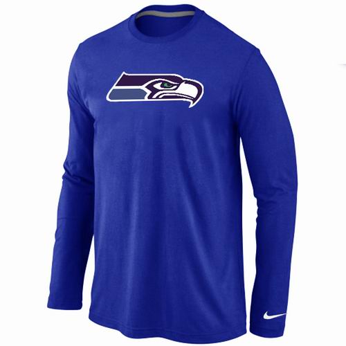 Nike Seattle Seahawks Logo Long Sleeve T-Shirt BLUE