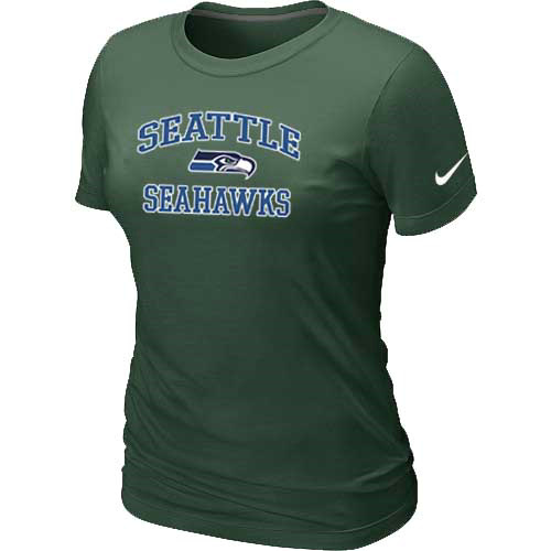  Seattle Seahawks Womens Heart& Soul D- Green TShirt 31 