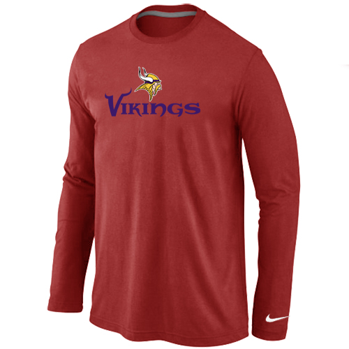 Nike Minnesota Vikings Authentic Logo Long Sleeve T-Shirt RED