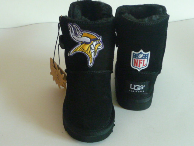 Kids NFL Minnesota Vikings Black Boots