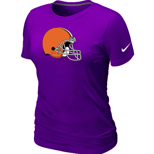  Cleveland Browns Purple Womens Logo TShirt 51 