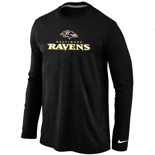 Nike Baltimore Ravens Authentic Logo Long Sleeve T-Shirt Black