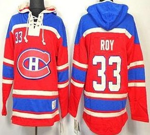 Montreal Canadiens # 9 Roy Red Hoodie Jersey