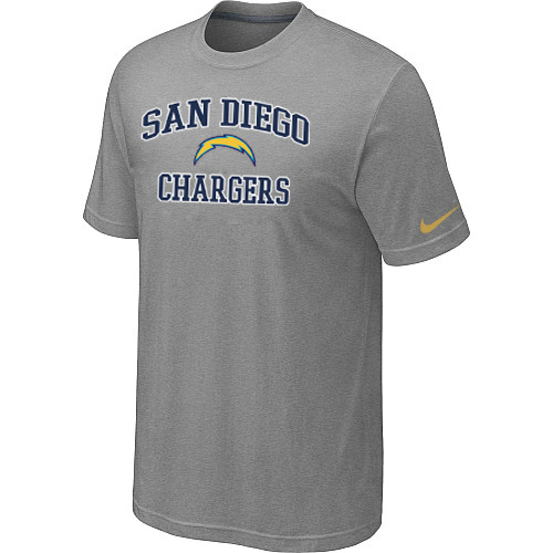  San Diego Chargers Heart& Soul Lightgrey TShirt 79 