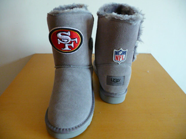 Womens San Francisco 49ers Cheerleader Boots Gray