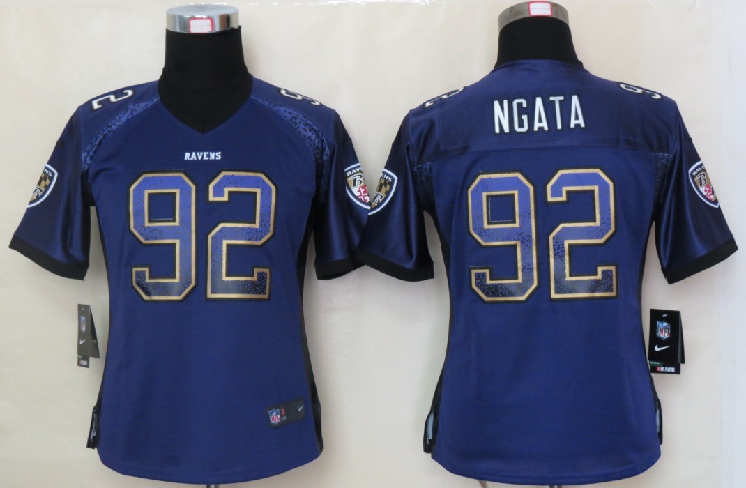 Women 2013 NEW Nike Baltimore Ravens 92 Ngata Drift Fashion Purple Elite Jerseys