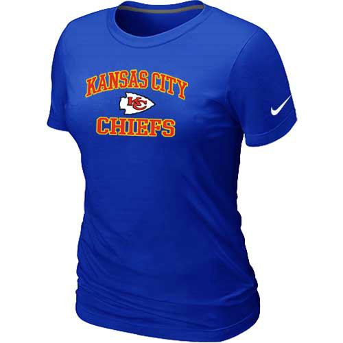  Kansas City Chiefs Womens Heart& Soul Blue TShirt 36 