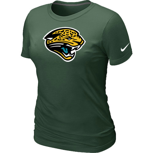  Jacksonville Jaguars D- Green Womens Logo TShirt 58 