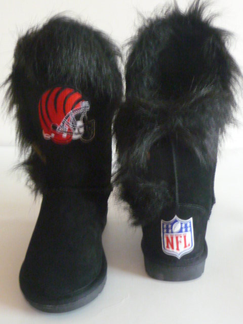 NFL Cincinnati Bengals Cuce Shoes Womens Cheerleader Boots - Black