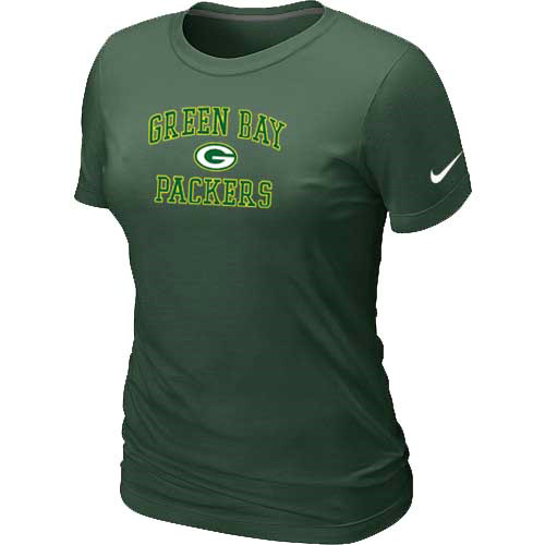  Green Bay Packers Womens Heart& Soul D- Green TShirt 105 