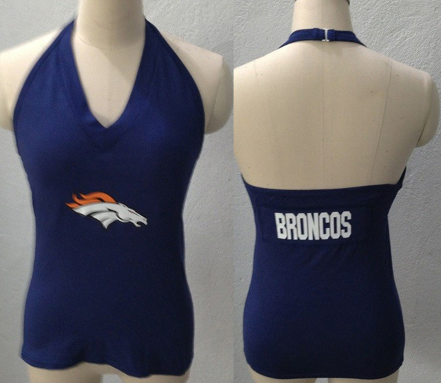 Womens All Sports Couture Denver Broncos Blown Coverage Halter Top