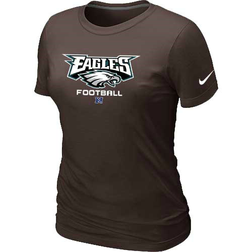  Philadelphia Eagles Brown Womens Critical Victory TShirt 59 