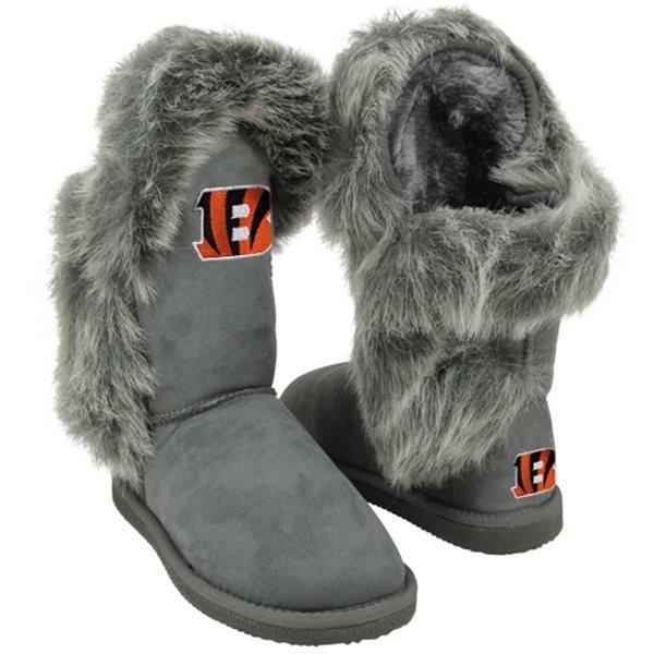 NFL Cincinnati Bengals  Womens Cuce Shoes Ladies Fanatic Boots Gray