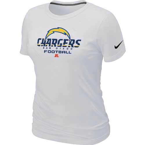  San Diego Charger White Womens Critical Victory TShirt 47 