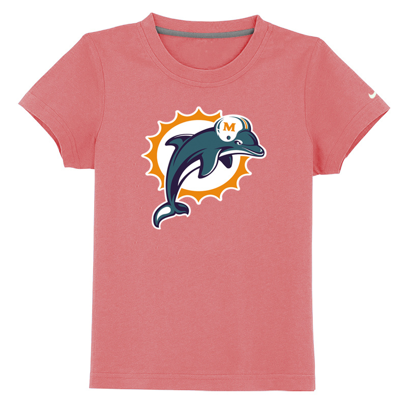 Miami Dolphins Sideline Legend Authentic Youth Logo T Shirt pink