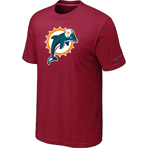  Miami Dolphins Sideline Legend Authentic Logo TShirt Red 86 