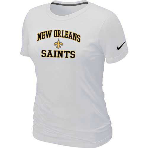 New  Orleans  Saints  Womens  Heart  &  Soul  White  TShirt  47
