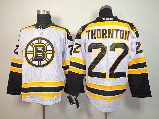 Boston Bruins #22 Thornton White NHL Jersey