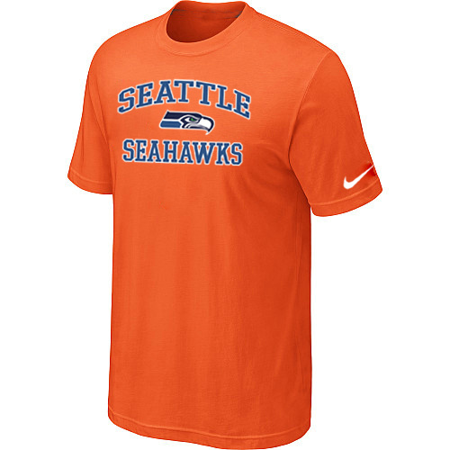  Seattle Seahawks Heart& Soul Orange TShirt 71 