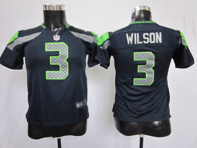#3 Wilson Blue Nike Seattle Seahawks Kids jersey