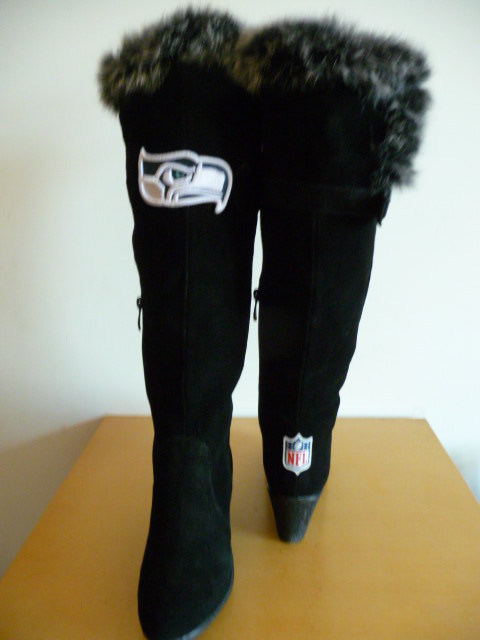 NFL Seattle Seahawks Black Women Boots