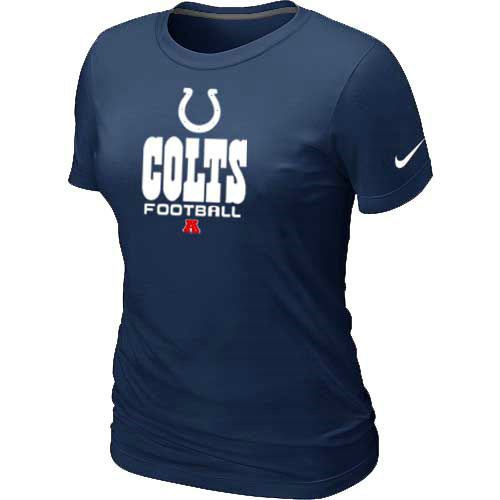 Indianapolis Colts D- Blue Womens Critical Victory TShirt 46 