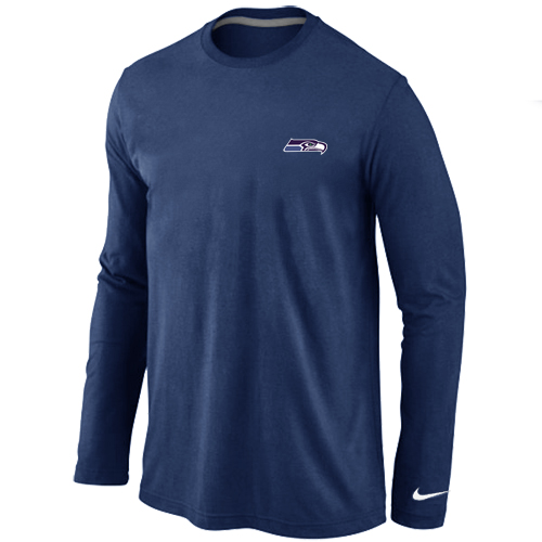 Seattle Seahawks Sideline Legend Authentic Logo Long Sleeve T-Shirt  D.Blue