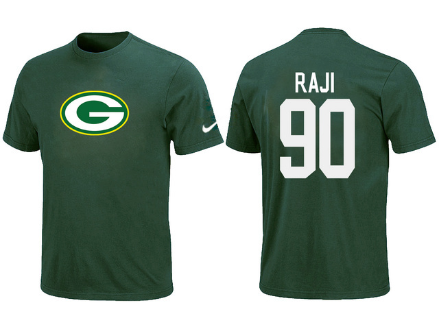  Nike Green Bay Packers 90 RAJI Name& Number TShirt Green 132 