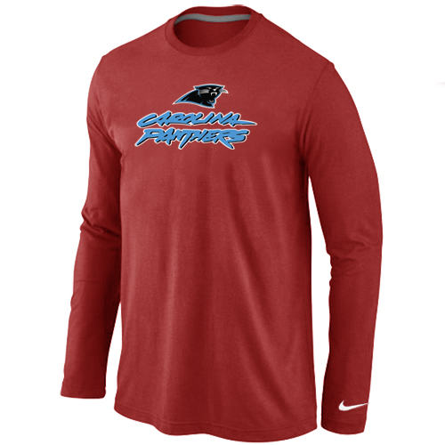 Nike Carolina Panthers Authentic Logo Long Sleeve T-Shirt RED