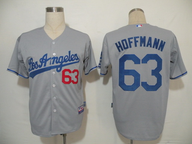 MLB Jerseys Los Angeles Dodgers 63 Hoffmann Grey