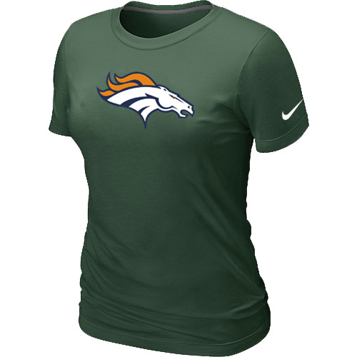  Denver Broncos D- Green Womens Logo TShirt 59 