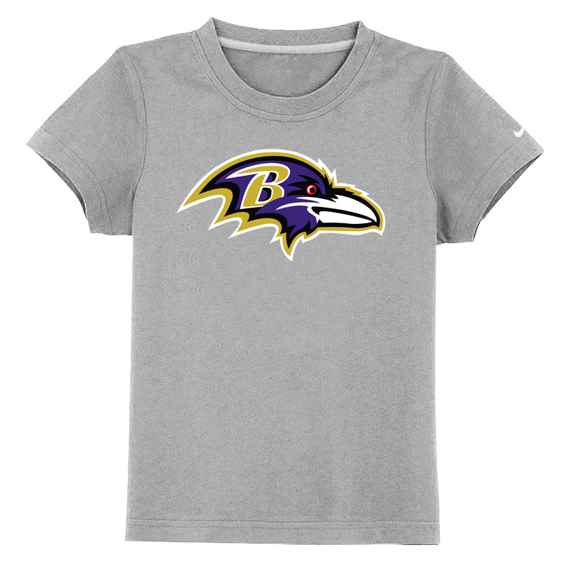 Baltimore Ravens Sideline Legend Authentic Logo Youth T Shirt Grey