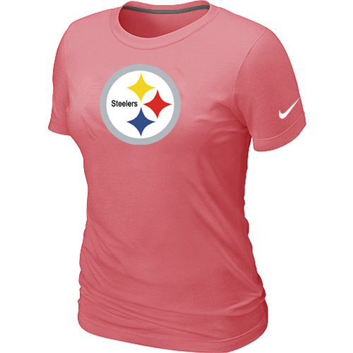  Pittsburgh Steelers Pink Womens Logo TShirt 10 