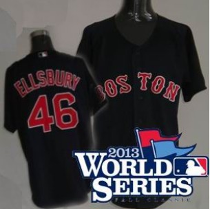 Boston Red Sox #46 Jacoby Ellsbury Jersey dark blue w2013 World Series Patch