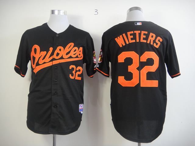 MLB Baltimore Orioles 32 Wieters Black Fashion Jerseys