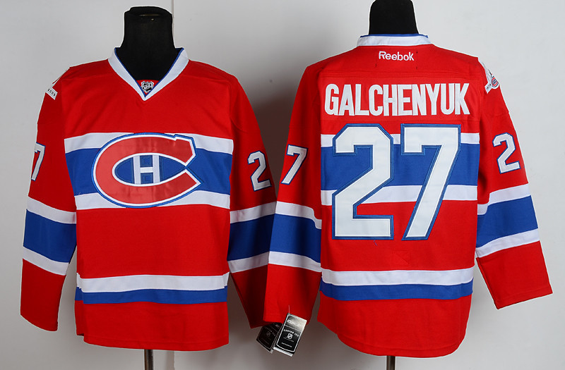 NHL Montreal Canadiens # 27 Galchenyuk Red Jersey 