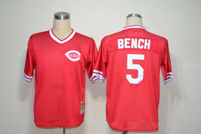 MLB Jerseys Cincinnati Reds #5 BENCH Red M&N