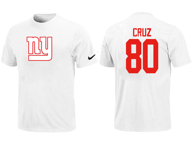  Nike New York Giants Victor Cruz Name& Number TShirt White 102 