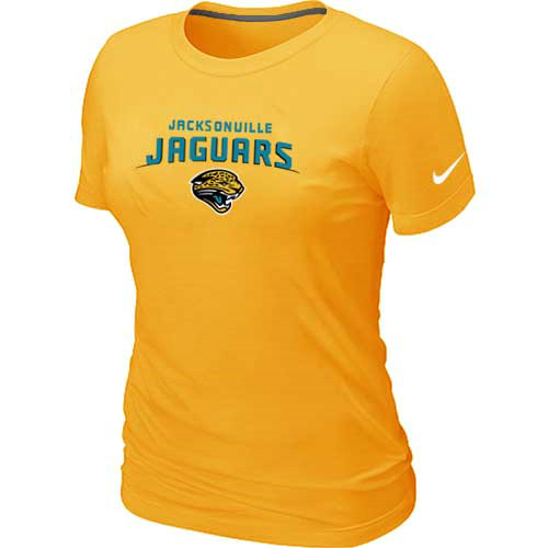  Jacksonville Jaguars Womens Heart& Soul Yellow TShirt 21 