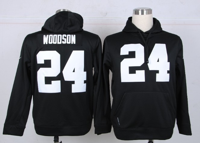 Nike NFL Oakland Raiders #24 Woodson Black Hoodie
