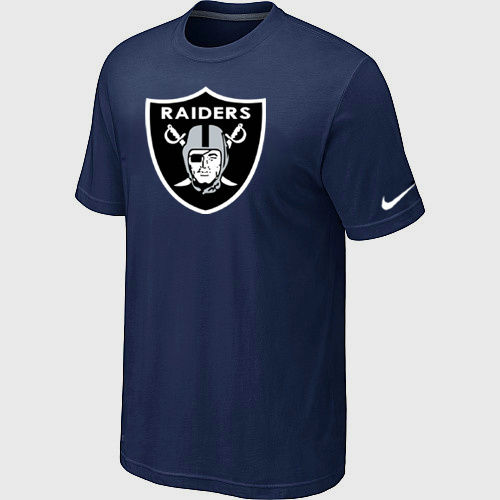  Oakland Raiders Sideline Legend Authentic Logo TShirt D- Blue 65 