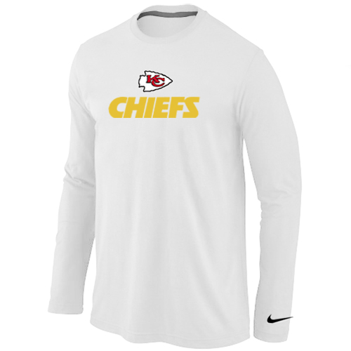 Nike Kansas City Chiefs Authentic Logo Long Sleeve T-Shirt white