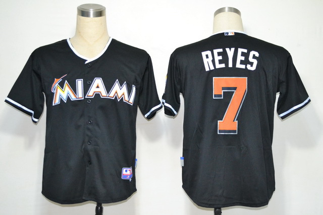 MLB Jerseys Miami Marlins 7 Jose Reyes Black 2012